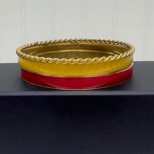 J Crew Pink, Yellow & Gold Enamel Bangle Bracelets - Set of 3